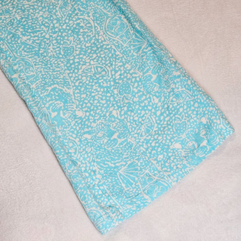 Lilly Pulitzer ✦ Linen Palazzo Beach Pants ✦ Shorely Blue Ice Cake Wide Leg XS - Picture 9 of 12